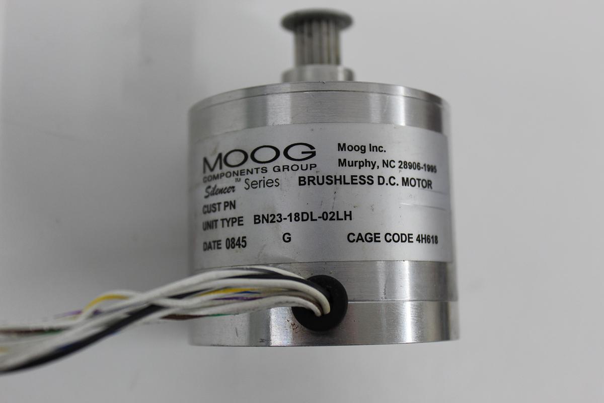 Used MOOG Silencer Series BN23-18DL-02LH Brushless DC Motor 9991-012