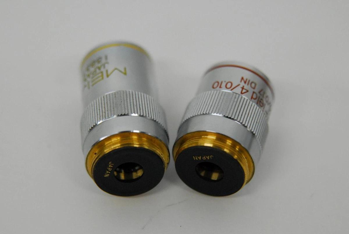 Used Meiji S.FlatField Objectives Set of 2 - 4x, 10x