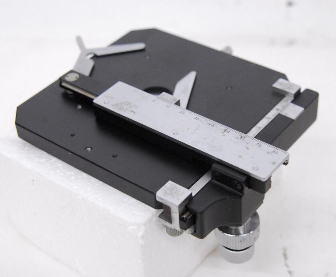 Used Nikon S-KT SKT Microscope Square X-Y Mechanical Stage & Slide Holder