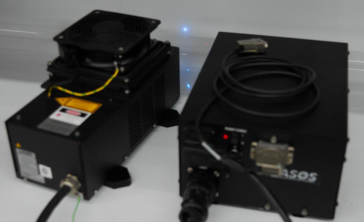 Used Lasos LGK 7812 ML4 Ar-Ion Laser 450-530nm w/ LGN 7812 Power Supply - LMS 510