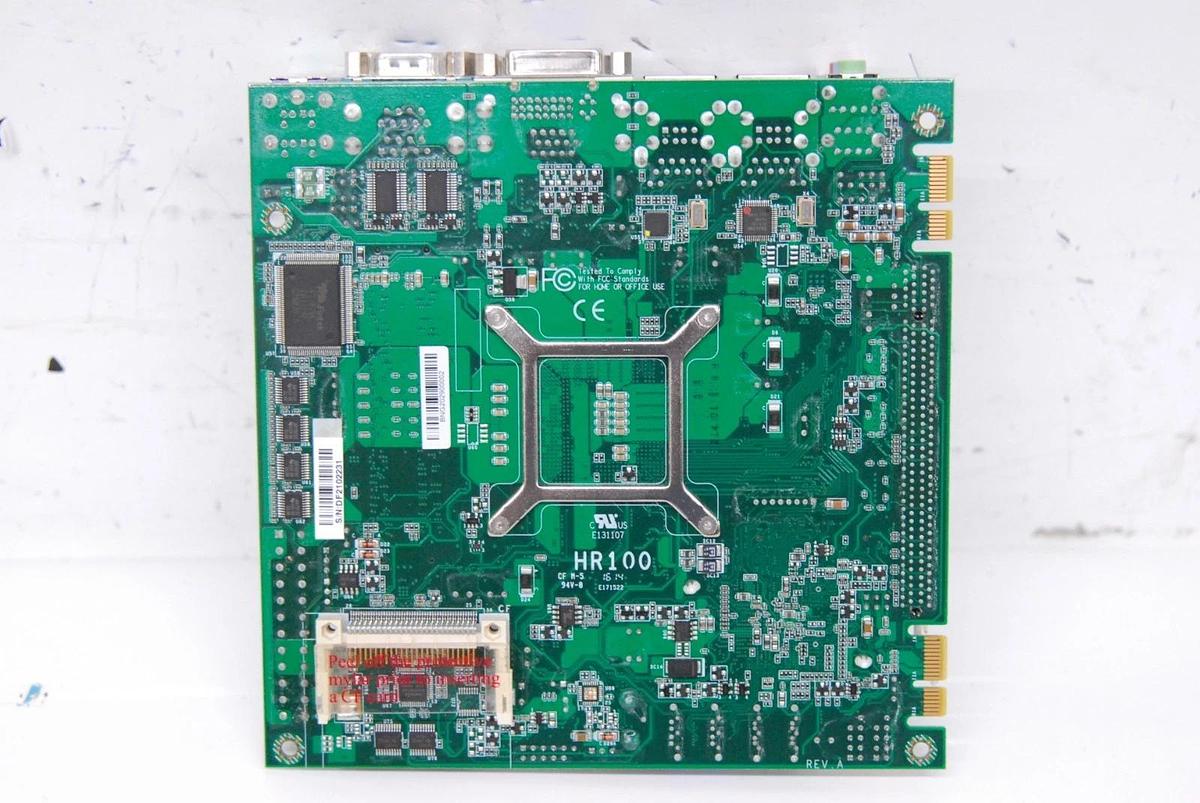 Used DFI HR100-CRM 774-HR1001-552G Mini-ITX Motherboard (8gb RAM, SR02T i7 CPU)