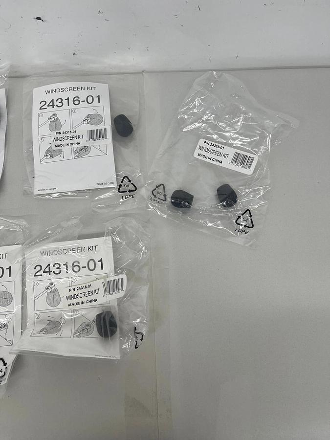 Used Plantronics 24316-01 Replacement Foam Windscreens - Open Packaging - Lot of 8