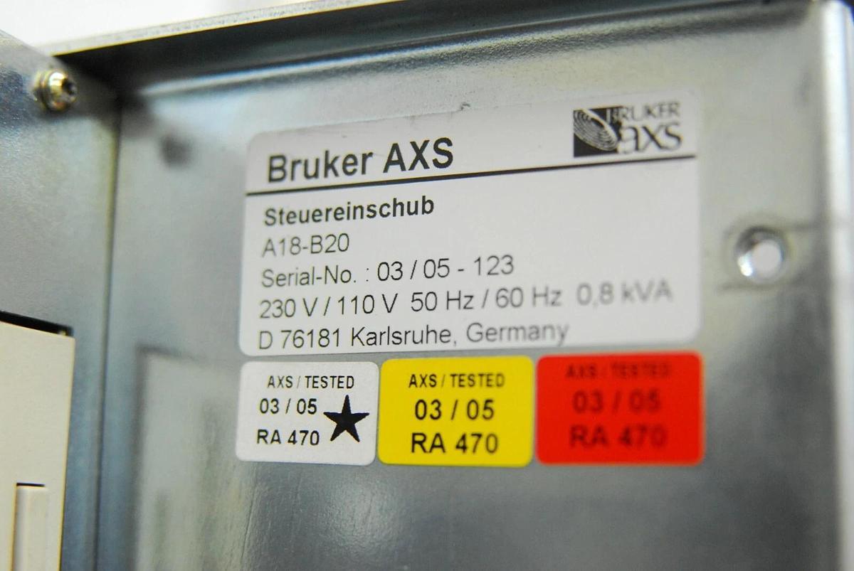 Used Bruker AXS A18-B20 Control Rack W/ B102, B114, B104, B105 Cards - D8 ADVANCE