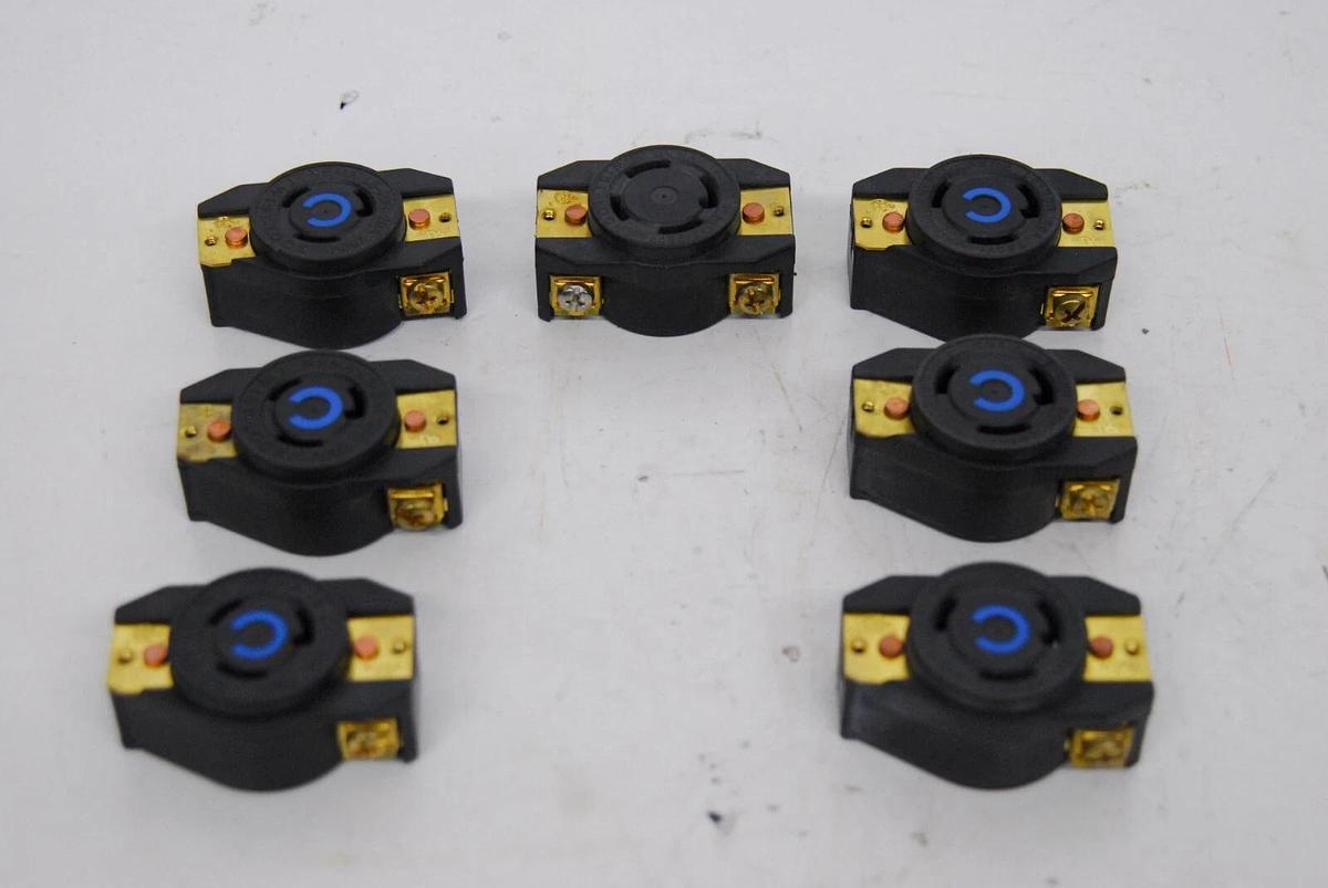 Used Elcom ENO-4123/ENO-3122-X/ENO-3123-X Twist Lock Receptacles - Lot of 7