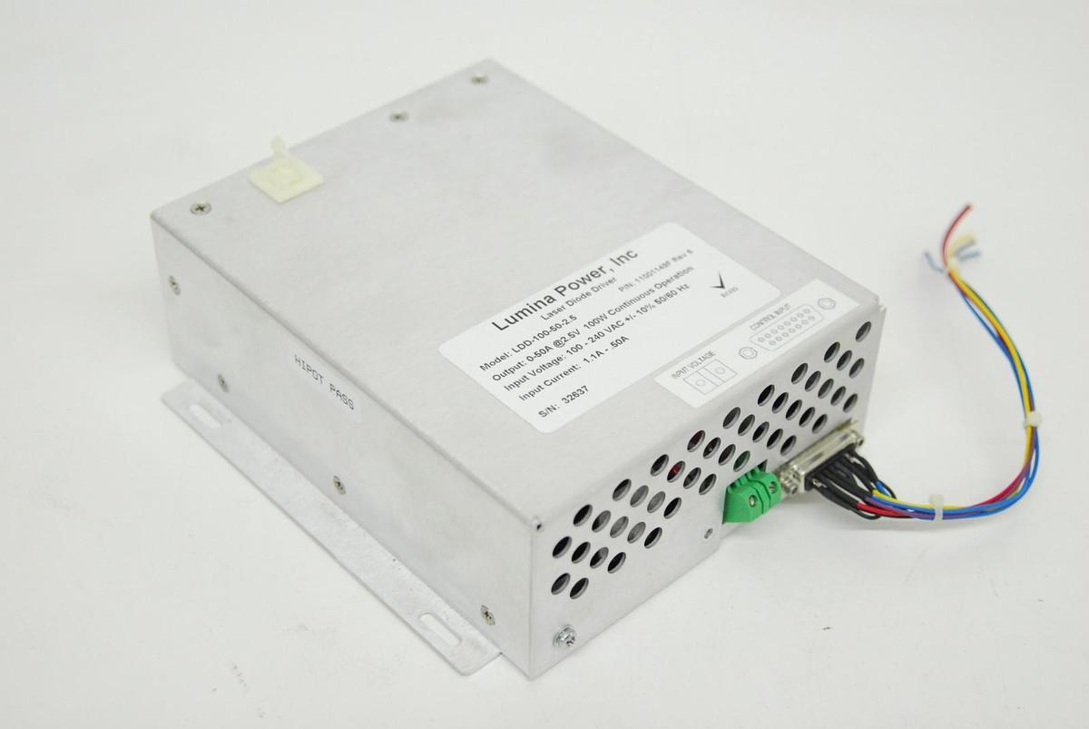 Used Lumina LDD-100-50-2.5 11001149F Laser Diode Driver Power Supply 0-50A 2.5V 100W