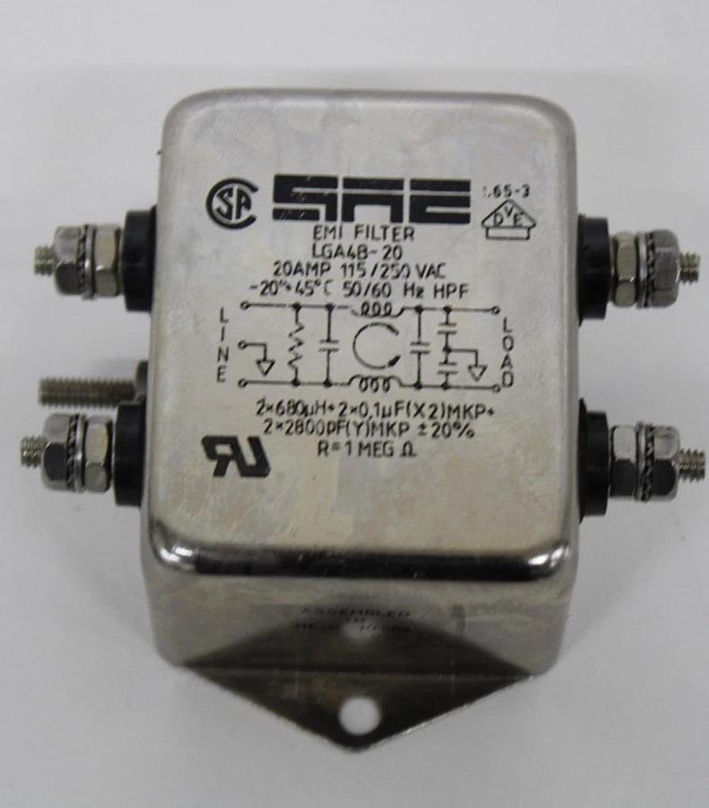 Used SAE EMI Filter LGA4B-20 20A 115/250VAC