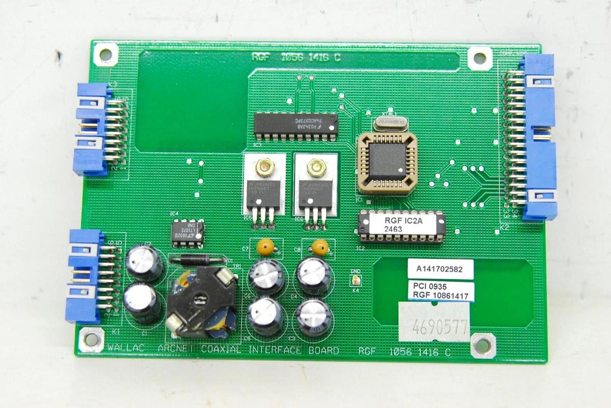 Used Wallac 1056 1416 C RGF Arcnet Coaxial Interface Board