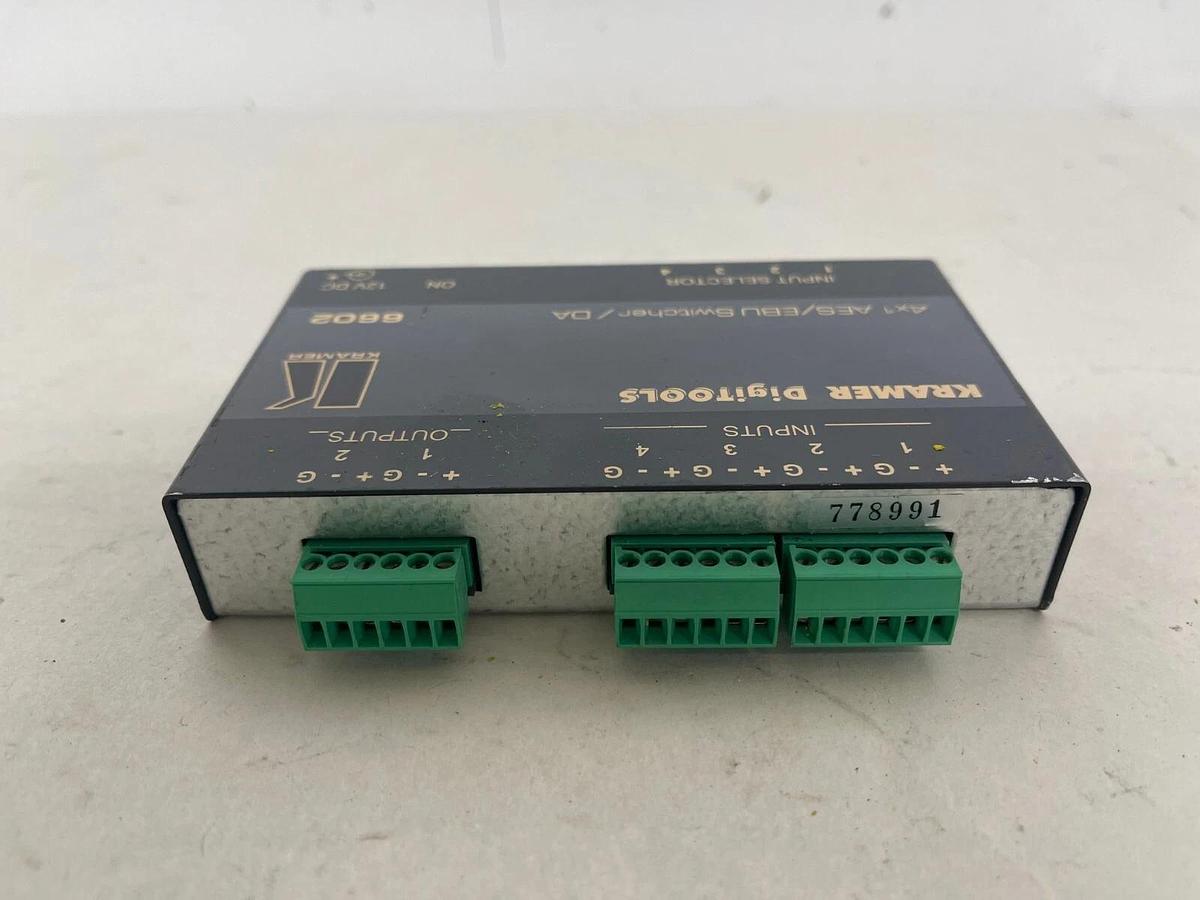 Used Kramer DigiTOOLS 6602 4x1 AES/EBU Switcher/DA Digital Audio Switcher