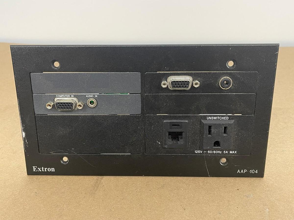 Used Extron Electronics  AAP 104  Four-Gang Size Mounting Frame W/ Ports