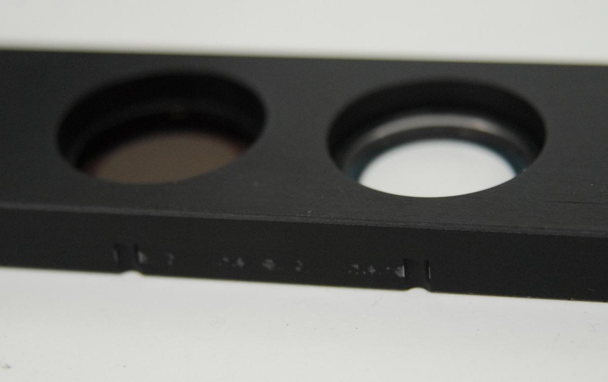 Used ZEISS 453655 Analyzer Polarizer Slider W/ 453653 Depolarizer Filter - Axioplan