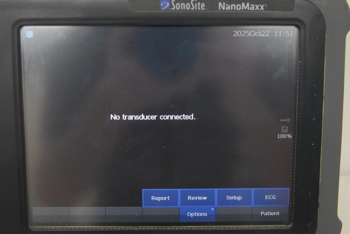 Used FujiFilm SonoSite NanoMaxx P1111-46R Ultrasound System W/ P09823-20 Power Supply