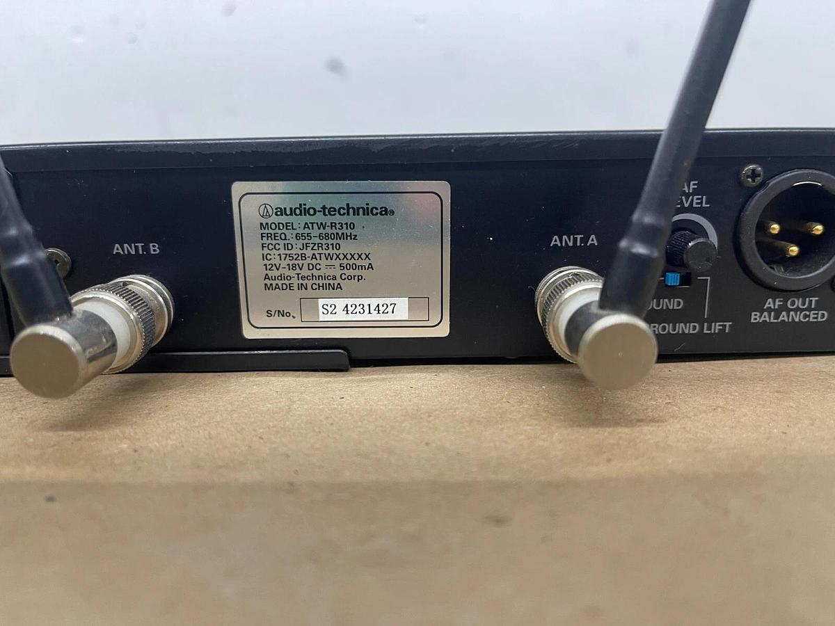Used Audio-Technica UHF Recievers ATW-R310 W/ Rack Mounts - Lot of 2 -No US Usage