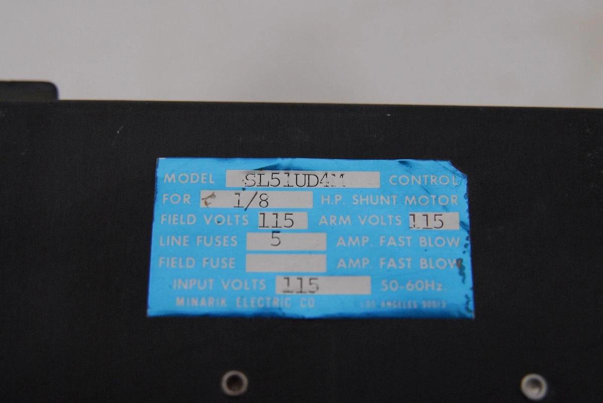 Used Minarik Electric SL51UD4M Control Drive