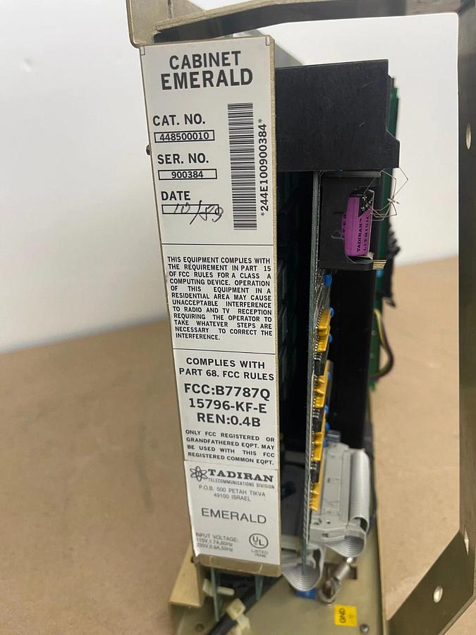 Used Tadiran Cabinet Emerald-EXP 448500010 Continuous Communications Systems