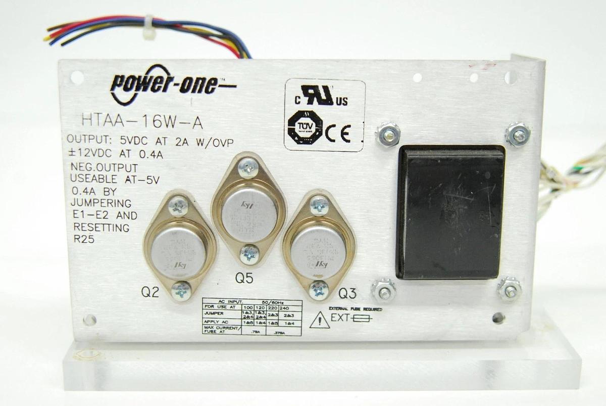 Used Power-One HTAA-16W-A Triple-Output Linear DC Power Supply (+5V, +/-12V)