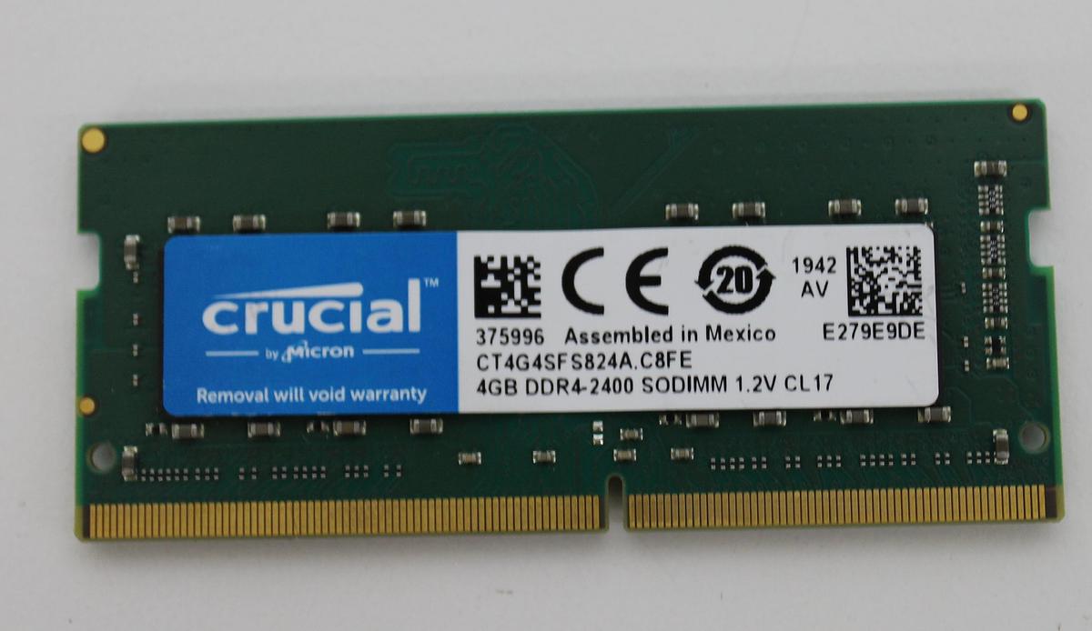 Used 8GB Crucial DDR4 2400 SODIMM (2x4GB)