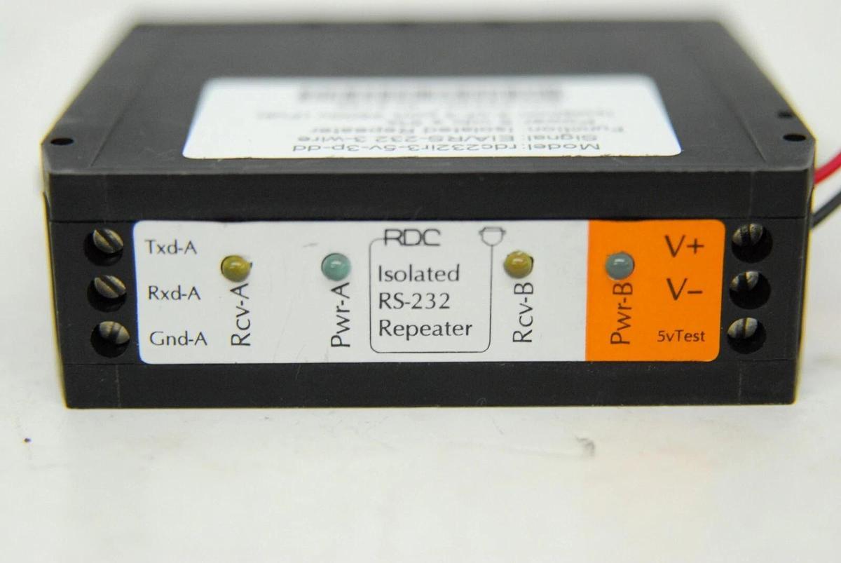 Used Robust DataComm rdc232ir3-5c-3p-dd Isolated RS-232 Repeater (ABI 7000 PCR)