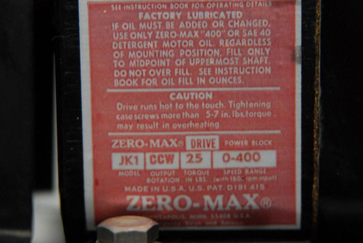 Used Sigmamotor T6SH Finger Pump W/ Zero-Max JK1 Drive, GE 5KH32KG651AX Motor - Works