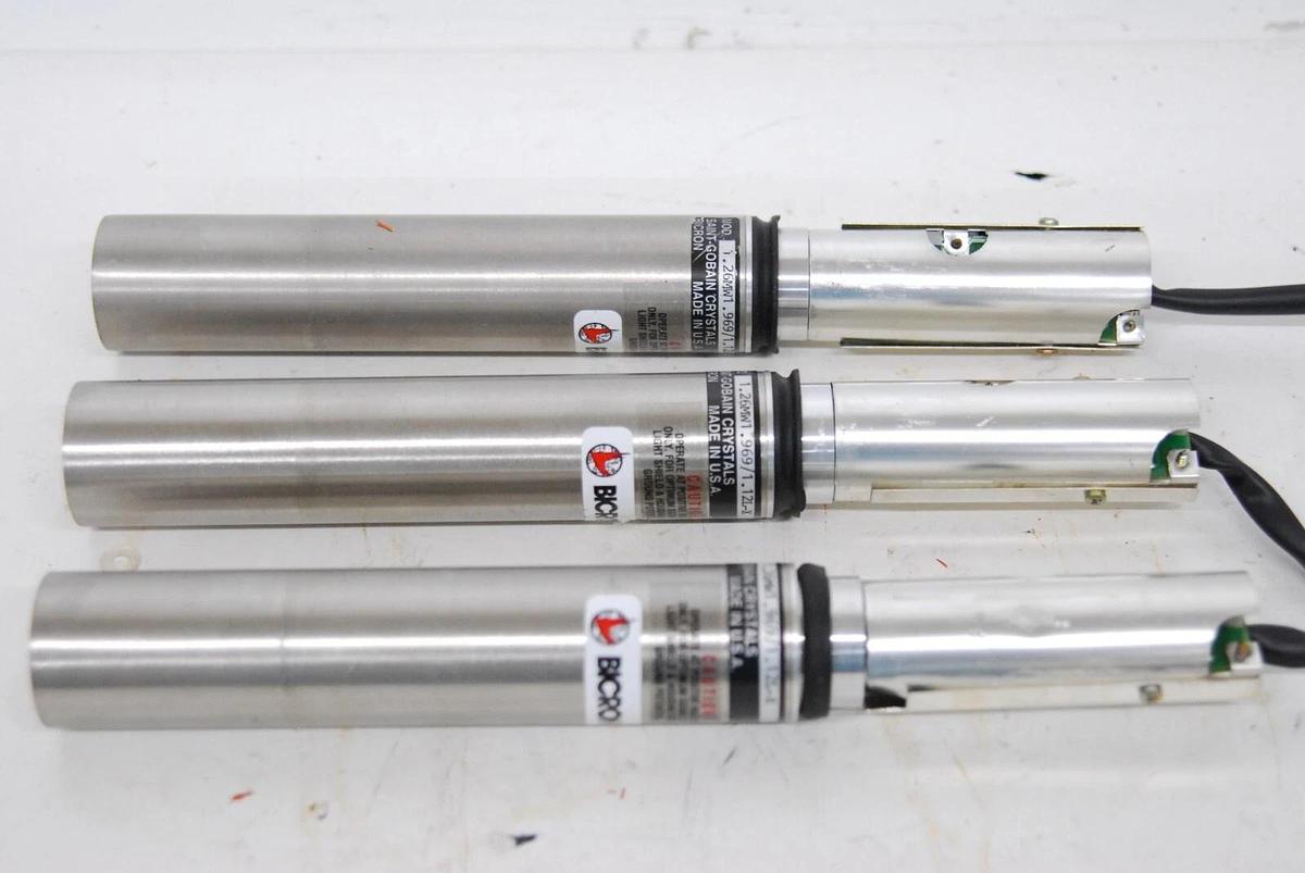 Used BICRON SAINT-GOBAIN CRYSTALS & DETECTORS 1.26MW1.969/1.12L-X - Lot of 3
