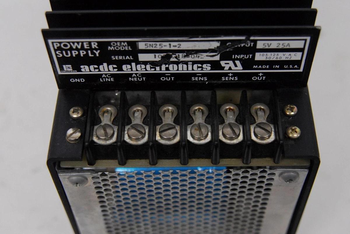 Used ACDC Electronics 5N25-1-2 Power Supply 5V 25A