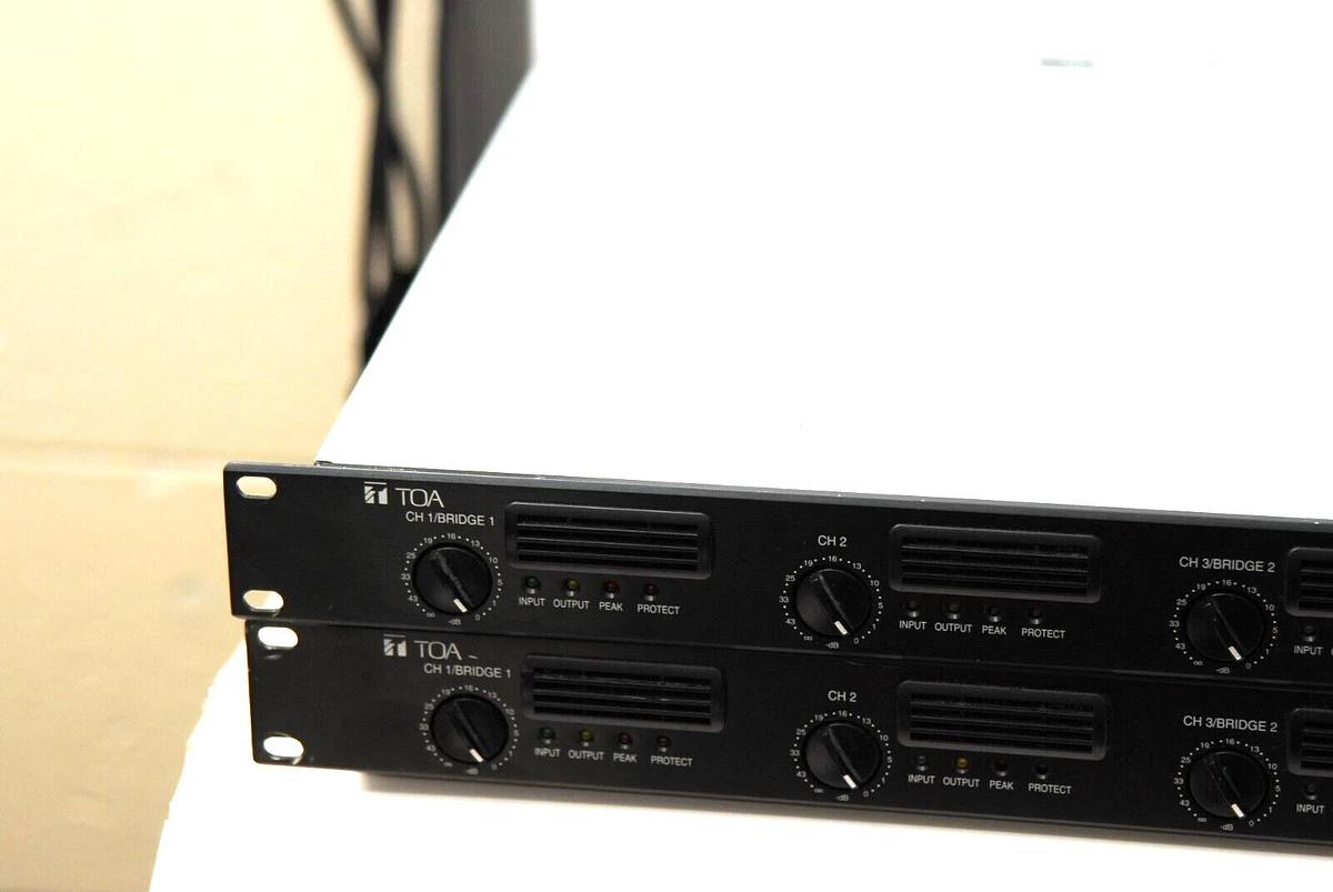 Used TOA DA-250FH Multichannel Power Amplifier - Lot of Two For Parts