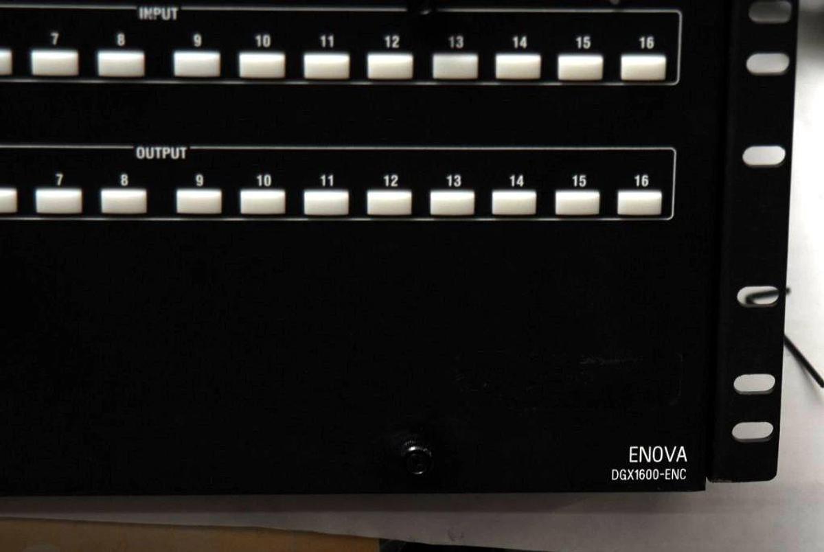 Used AMX Enova DGX1600-ENC Digital Media Switcher With 3 DGX-I-DXL,4 DGX-I-HDMI Cards