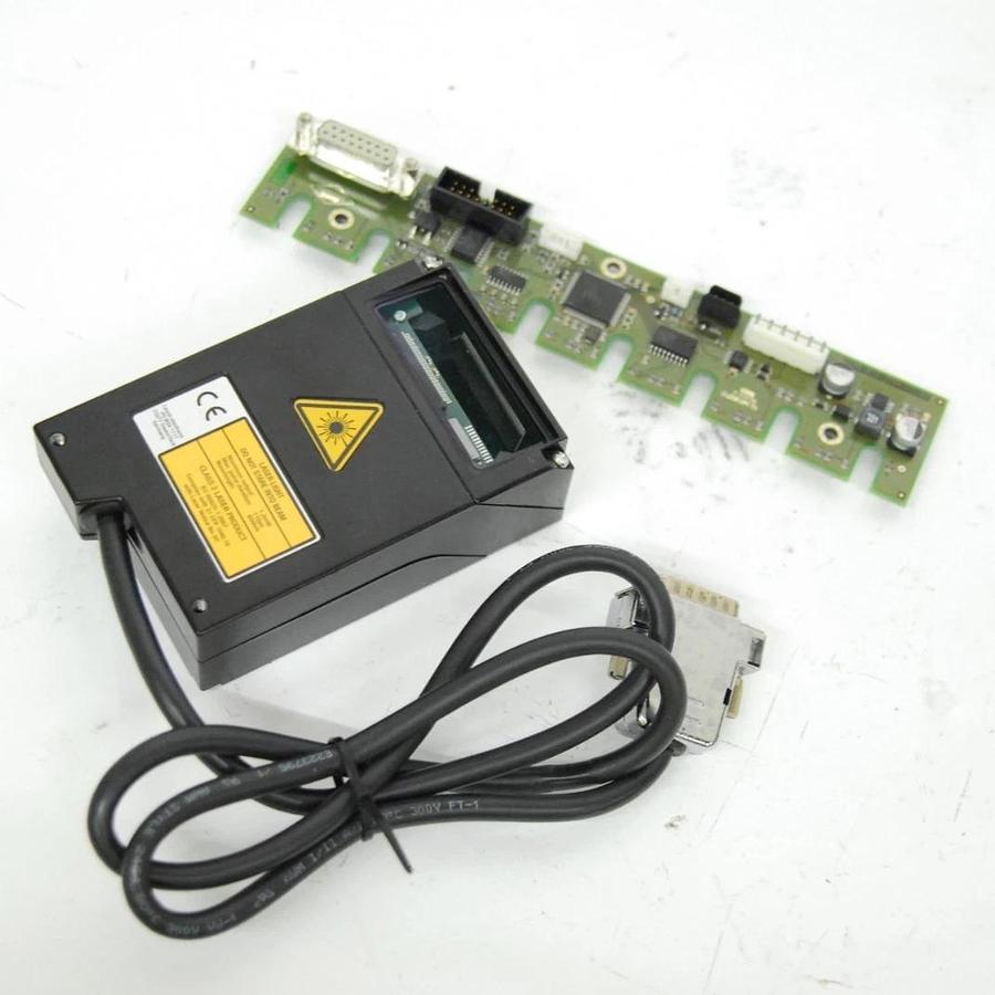 Used Leuze BCL 148.70 50113233 650nm Laser Barcode Scanner W/ Stratec 2096-0-3 Board