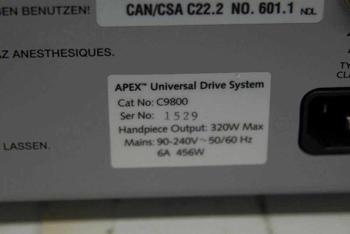 Used Linvatec C9800 APEX universal Drive Console - For Parts