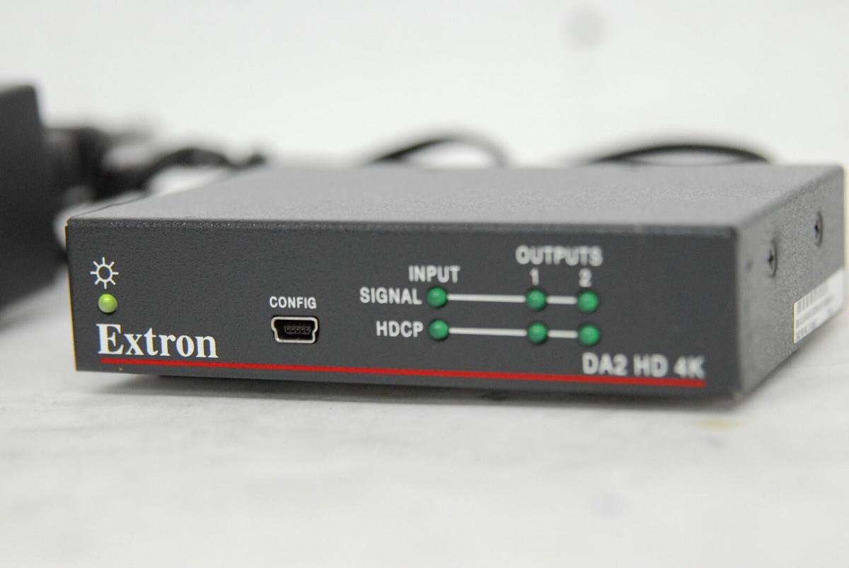 Used Extron DA2 HD 4K 60-1480-01 HDMI 4K 2 Output Distribution Amplifier