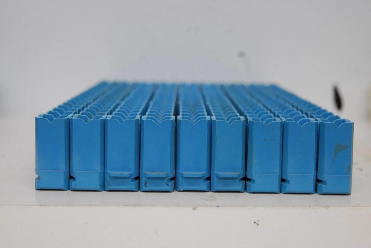 Used Beckman Liquid Scintillation Sample Racks (2x Red, 13x Blue, 9x White) Lot of 24