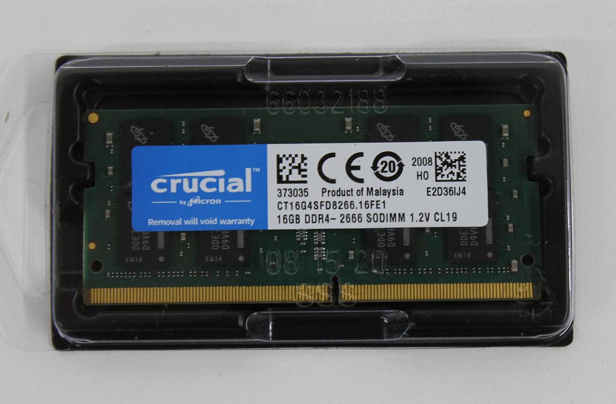 Crucial 16GB DDR4 2666 SODIMM CT-16G4SFD8266 - Brand New