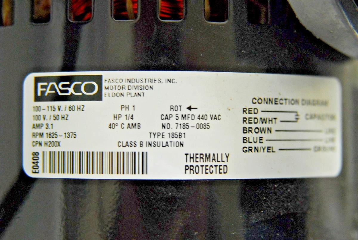 Used GAST 74R135-P101-H200X 100-115V Air Compressor - BD FACSAria II Fluidics Cart