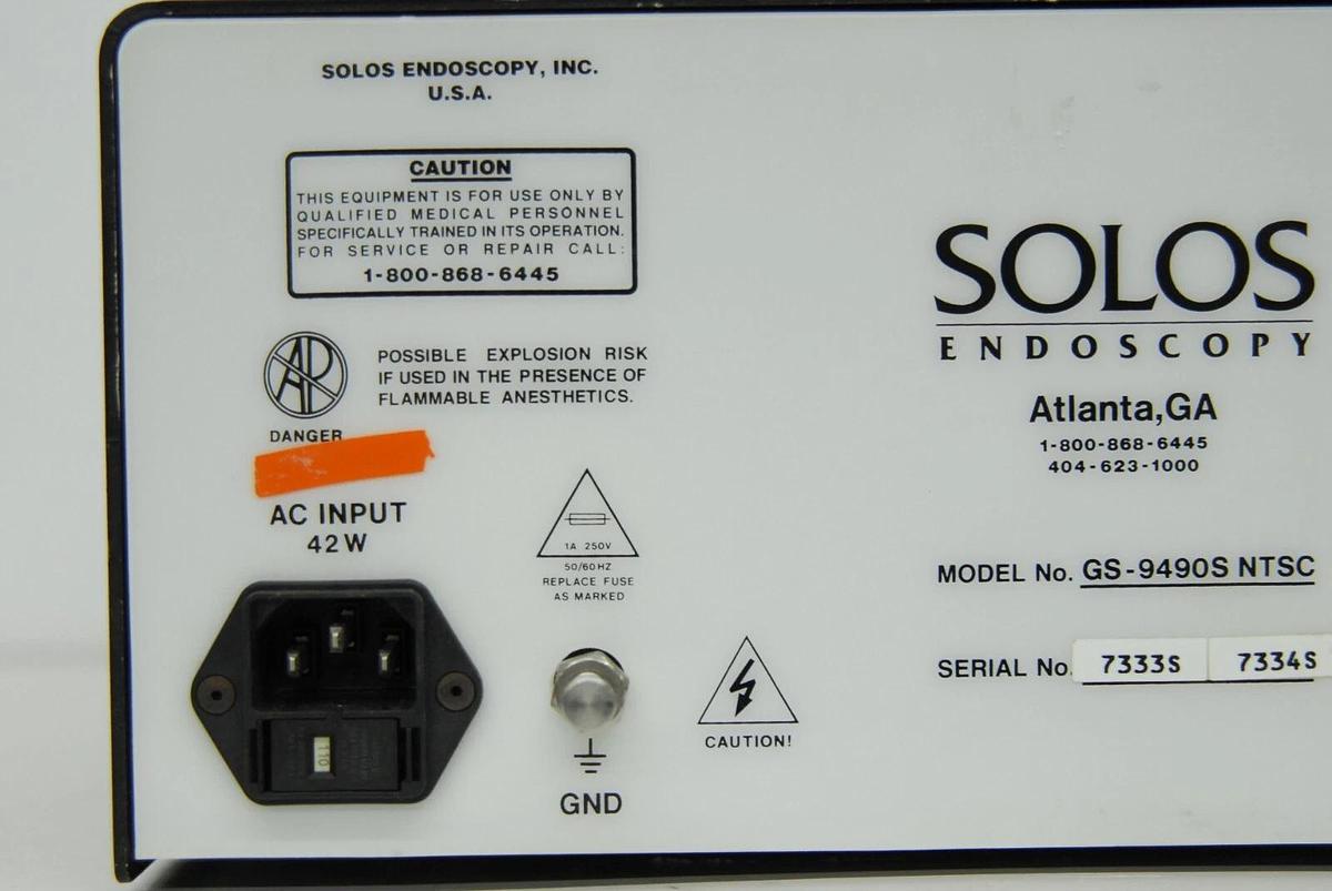 Used Solos Endoscopy GS-9490S NTSC Dual Image Camera System