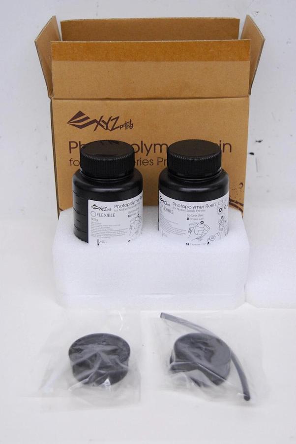 Used XYZprinting Photopolymer Resin Flexible, 1kg, 500g x2  (Nobel Series Printer)