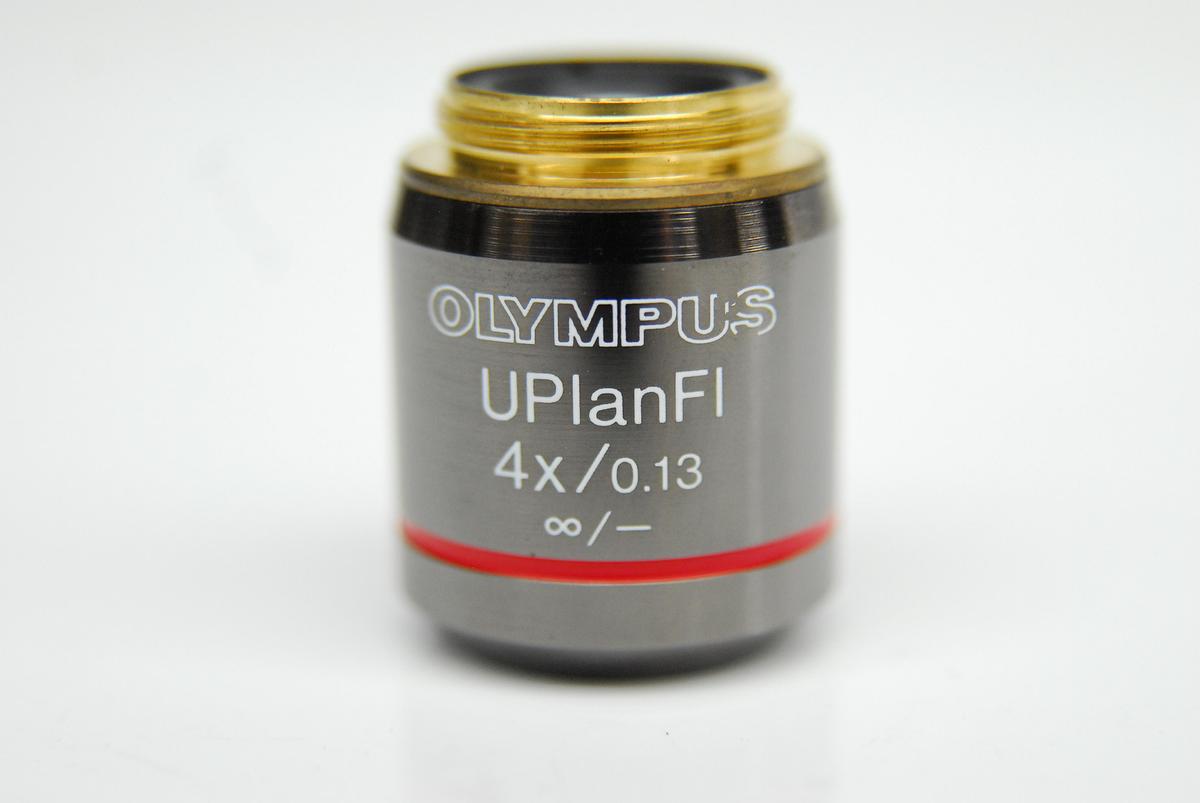 Used Olympus UPlanFl 4x/0.13 ∞/- Microscope Objective
