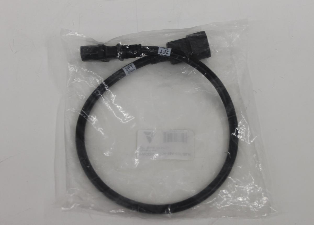 Used 2Ft Power Cord C13 To C14 Black PWCD-C13C14-15A-02F-BLK