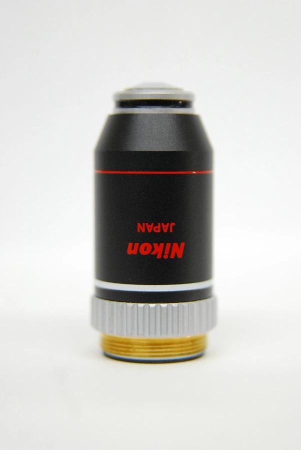 Used Nikon E 100 Ph4 DL 1.25 Oil 160/0.17 Phase Contrast Microscope Objective