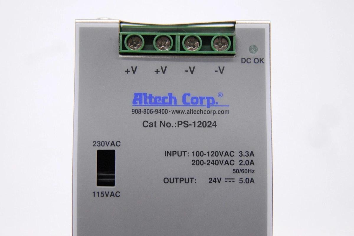 Used Altech Corp PS-12024 Power Supply 24V 5A