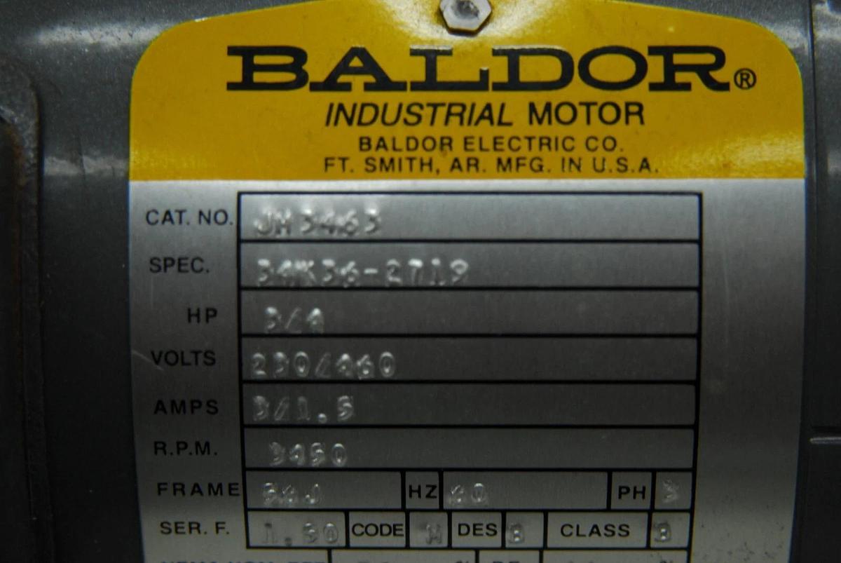 Used EBARA ACDU70/17T3G Stainless Steel Centrifugal Pump / Baldor JM3463 Motor