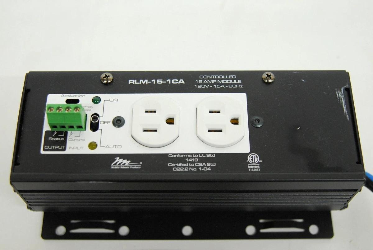 Used Middle Atlantic RLM-15-1CA 15 Amp Controlled Stand-Alone Power Module