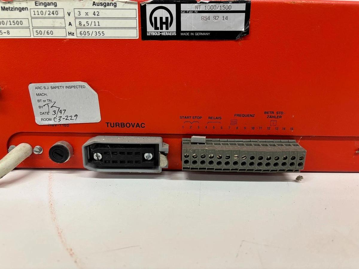 Used Turbotronic NT 1000/1500 Turbo Pump Controller