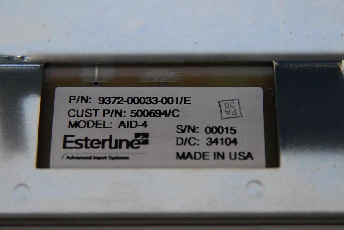 Used Esterline 9372-00033-001/E, AID-4 Keypad (Beckman LS6500)