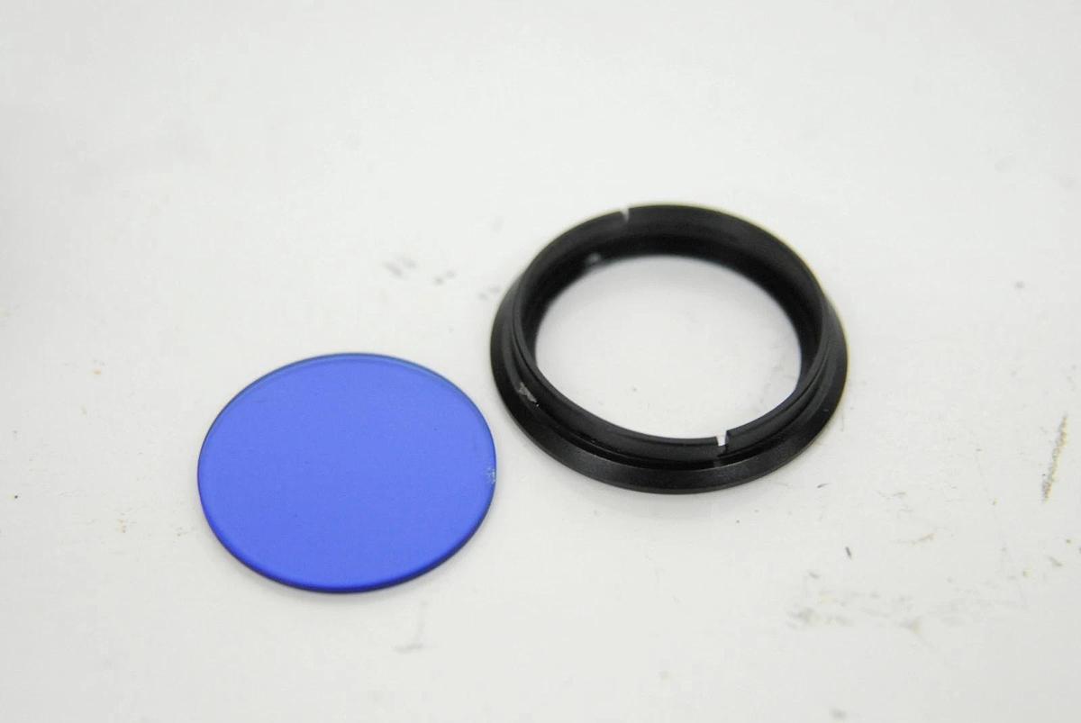 Used Nikon EC-2 Abbe 1.25 Microscope Condenser W/ Blue Filter - Eclipse E200