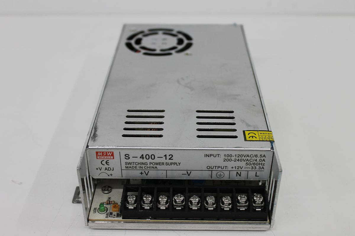 Used Mean Well S-400-12 12V 33.3A 100-240VAC Power Supply