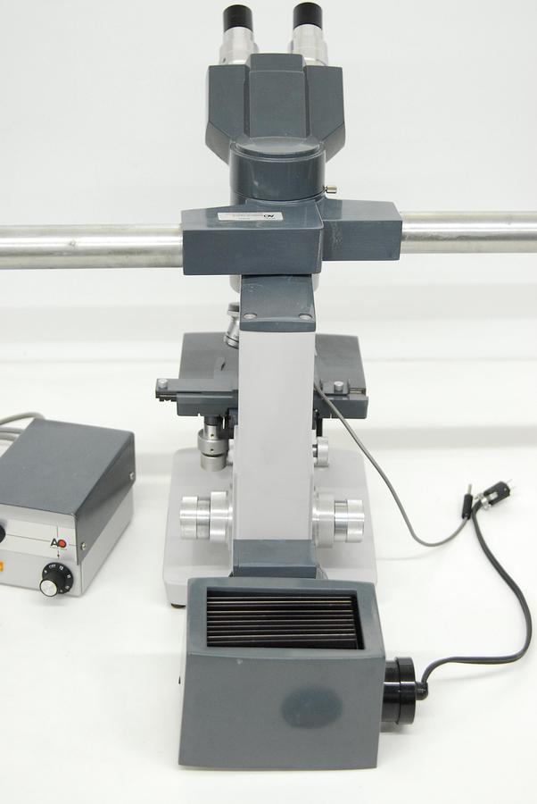 Used AO American Optical One-Twenty Teaching Microscope W/ 4x 10x 40x 100x Objectives, Power Supply, MORE