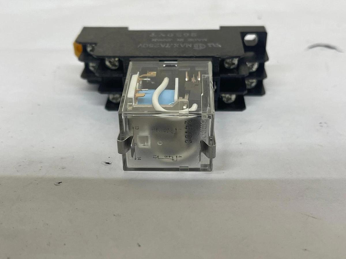 Used Omron MY2 Relay 24VDC W/ Socket Base 2-M4X10