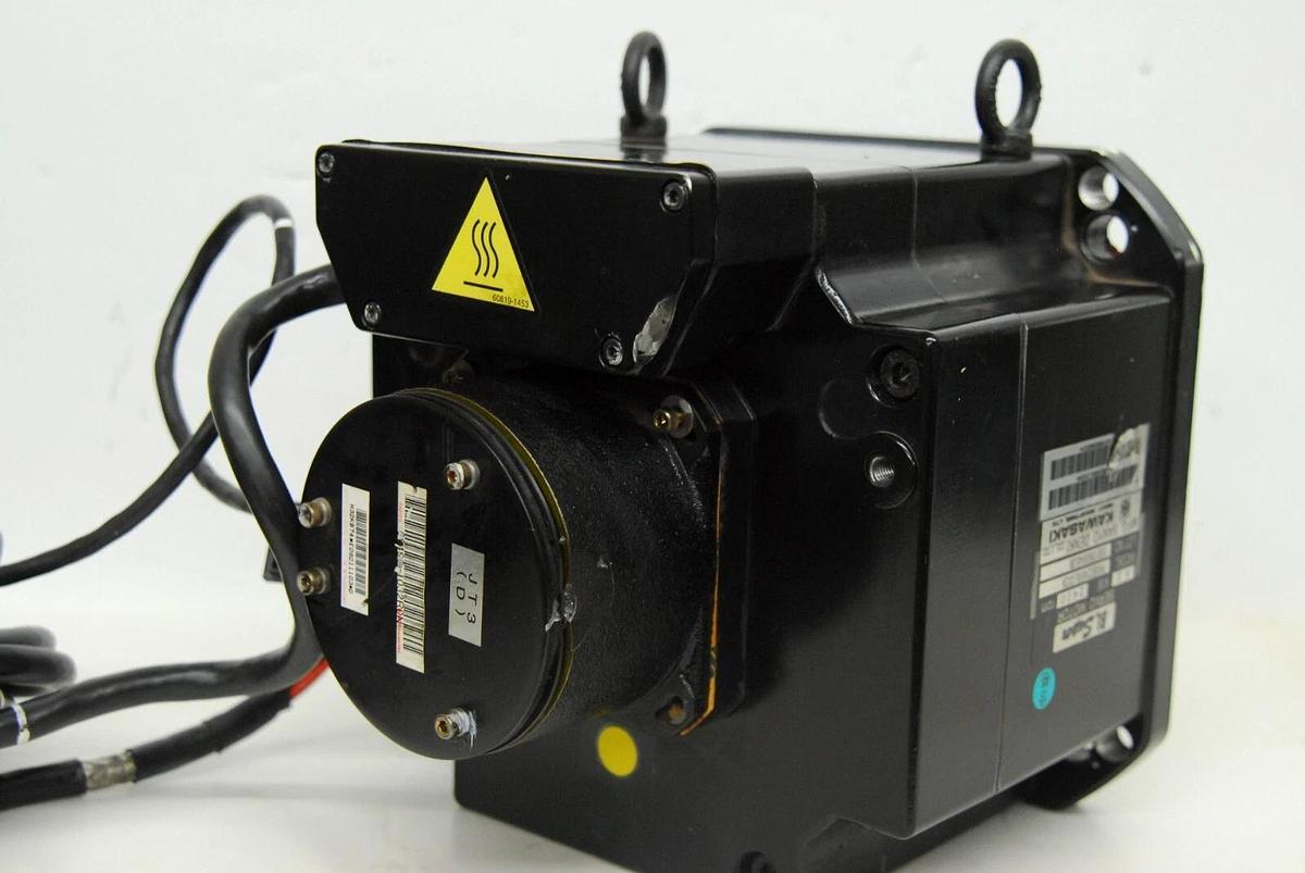 Used Kawasaki Sanyo Denki P80B22450LCX2A BL Super Servo Motor / 60490-1032RON Encoder