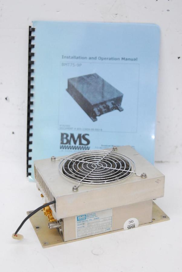 Used Broadcast Microwave Services BMS BMT75-9PN 6.425-6.525 GHz Transmitter W/ Manual
