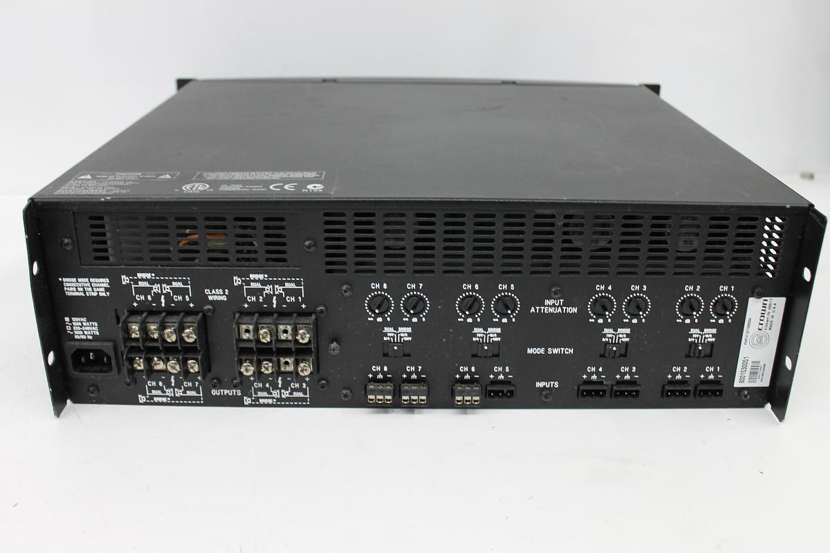 Used Crown 8 Channel Solid State Amplifier GCTS8200A