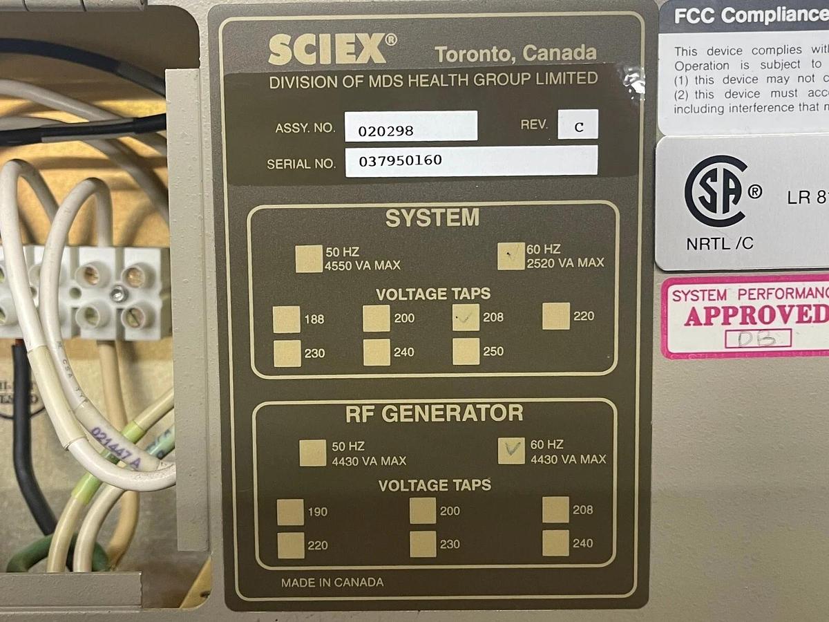 Used Perkin Elmer SCIEX 020298 Power Supply